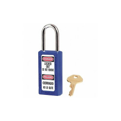 Master Lock Lockout Padlock,KA,Blue,3"H,PK3 411KAS3BLU