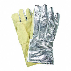 National Safety Apparel Aluminized Gloves,600F,14",PR G51TCNL14