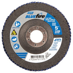 Norton Abrasives Fiber Disc,5 in Dia,7/8in Arbor,P40 Grit 66254461176