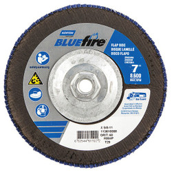 Norton Abrasives Fiber Disc,7 in Dia,5/8in Arbor,P60 Grit 66254461192