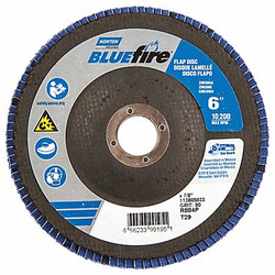 Norton Abrasives Fiber Disc,6 in Dia,7/8in Arbor,P80 Grit 66623399195