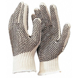 Mcr Safety Regular Weight Cotton Poly Pvc Do,M,PK12 9660XSM