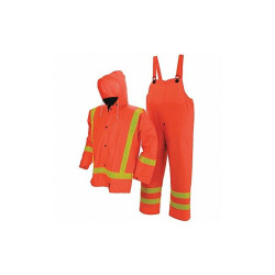 Viking FR 3 Piece Rain Suit,Orange,L 2110FR-L