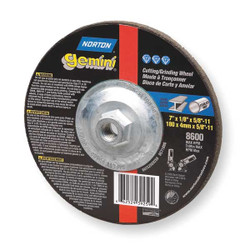 Norton Abrasives DepressdCntrCtOffWhl,5/8"-11CN,ThreadHle 66252841904