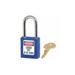 Master Lock Lockout Padlock,KA,Blue,1-3/4"H,PK3 410KAS3BLU