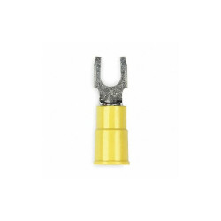 3m Fork Terminal,Block,#6 Stud,Yellow,PK25  BFV10-6Q