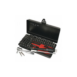 Wiha Ratchet Bit Set,65 pcs.,3/16" Hex Shank 75965