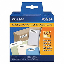 Brother Label,Black/White,Paper DK1204