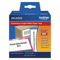 Brother Label Tape Cartridge,100ftx2.4in DK2205