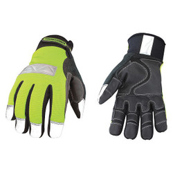 Youngstown Glove Co Cold Protection Gloves,XL,HiVis Green,PR 08-3710-10 XL