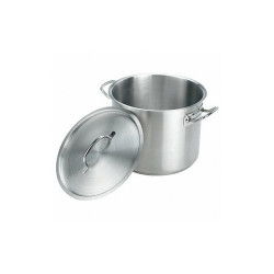 Crestware Stock Pot,11 3/8 in Dia,SS  SSPOT16