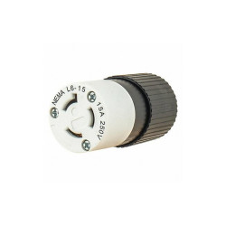 Bryant Locking Connector,Black/White,Nylon,15A 70615NC