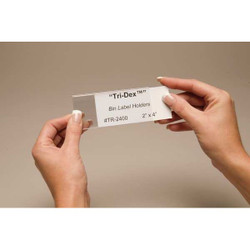 Tri-Dex Label Holder,Clear,Smooth,Slide-In,PK25 TR-2400
