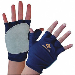 Impacto Impact Gloves,L,Bl/Gr,Fingerless,PR 50110110040