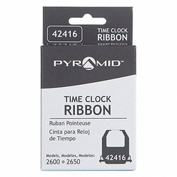 Pyramid Time Clock Replacement Ribbon,Black/Red 42416