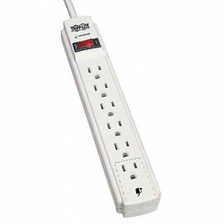 Tripp Lite Surge Protector Strip,6 Outlet,Gry TLP615