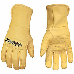 Youngstown Glove Co Leather 3D Pattern Gloves,Tan,L,PR 11-3245-60-L
