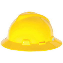 Msa Safety Hard Hat,Type 1, Class E,Pinlock,Yellow 454730