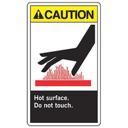 Accuform Safety Label,5 inx3 1/2 in,Vinyl,PK5 LEQM645VSP