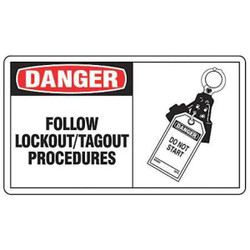 Accuform Safety Label,3 1/2 inx5 in,Vinyl,PK5 LLKT003VSP