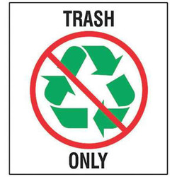 Brady Recycle Label,5 in x 5 in,Vinyl,PK5 20774FLS
