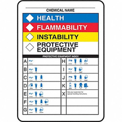 Accuform Chemical Label,Adhesive Vinyl,10 In. H  ZFD841VS