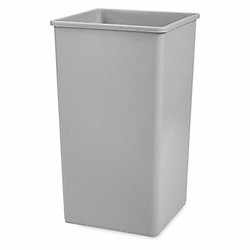 Rubbermaid Commercial Trash Can,Square,50 gal.,Gray FG395900GRAY