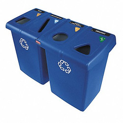 Rubbermaid Commercial Recycling Station,Blue,92 gal. 1792372