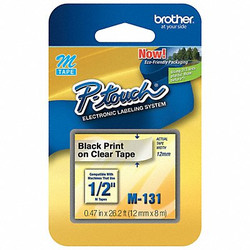 Brother Label Tape Cartridge,26-13/64ftx0.47in M131