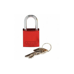 Brady Lockout Padlock,KD,Red,1-7/16"H  133270