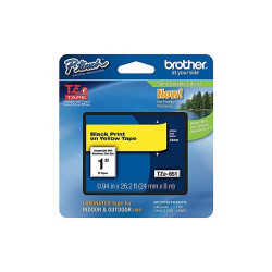 Brother Label Tape Cartridge,26 ft. 4"L,29/32"W TZE651G