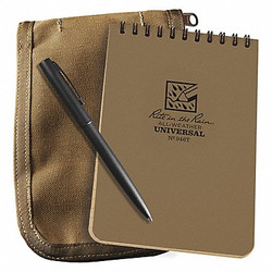 Rite in the Rain Notebook Kit,4in x 6in Sheet,Tan Cover 946T-KIT