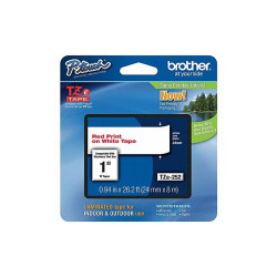 Brother Label Tape Cartridge,26 ft. 4"L,29/32"W TZE252G