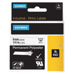 Dymo Label Tape Cartridge,18 ft L,1/4" W 1805442