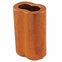 Loos Wire Rope Oval Sleeve,3/8 in,Copper SL2-12