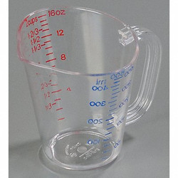Carlisle Foodservice Measuring Cup,Clear,Plastic,PK6 4314207