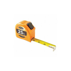 Keson Tape Measure,1 In x 25 ft,Orange,In./Ft. PGT1825V