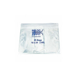 Reloc Zippit Reclosable Poly Bag,Zip Seal,PK250 R1824