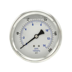 Pic Gauges Pressure Gauge,1/4 in. NPT,4 in. 202L-404G