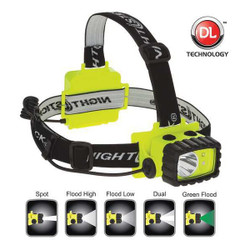 Nightstick Industrial Headlamp,Plastic,Green,130lm XPP-5458G