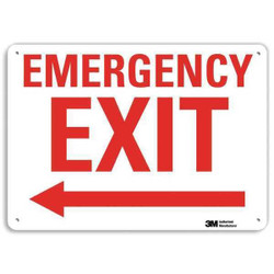Lyle Emergency Sign,7 in x 10 in,Aluminum U7-1076-RA_10X7