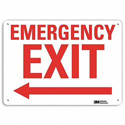 Lyle Emergency Sign,7 in x 10 in,Aluminum U7-1076-RA_10X7