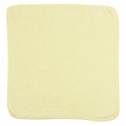 Rubbermaid Commercial Microfiber Cloth,12" x 12",Yellow,PK24 1820580