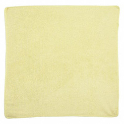 Rubbermaid Commercial Microfiber Cloth,16" x 16",Yellow,PK24 1820584