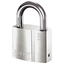 Abloy Keyed Padlock,1 in,Rectangle,Silver PLI330/25B-KD
