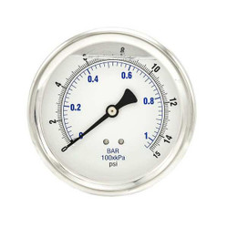 Pic Gauges Pressure Gauge,1/4 in. NPT,4 in. 202L-404B