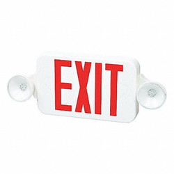 Fulham Firehorse Exit Sign Combo,8-3/16 in.Hx18 in.W,NiCd FHEC30WR