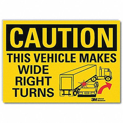 Lyle Rflctv Traffic Safety Label,7x10in,Plstc U1-1090-RD_10X7