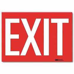 Lyle Exit Sign,10inx14in,Reflective Sheeting U1-1016-RD_14X10