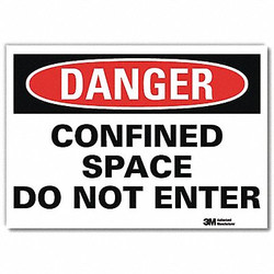 Lyle Danger Sign,7inx10in,Reflective Sheeting U1-1033-RD_10X7